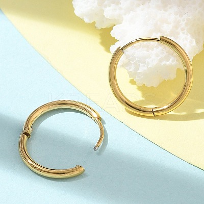 Ion Plating(IP) 304 Stainless Steel Hoop Earrings for Women EJEW-M089-02G-1