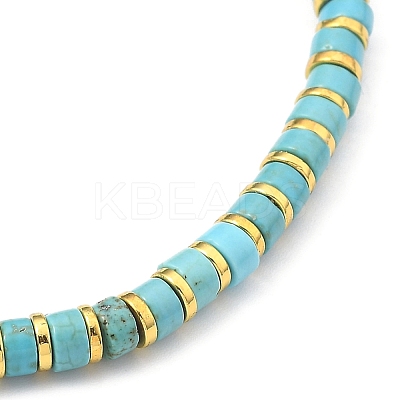 Natural Howlite Stretch Beaded Bracelets BJEW-JB05496-04-1