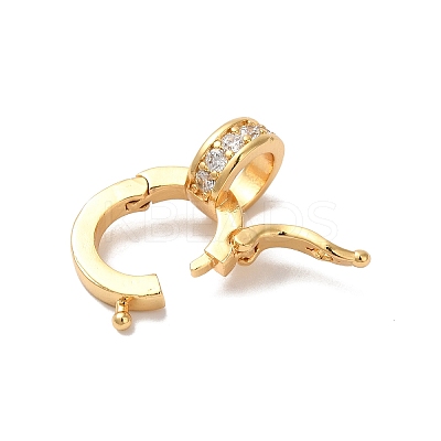 Rack Plating Brass Micro Pave Clear Cubic Zirconia Twister KK-A222-03C-G-1