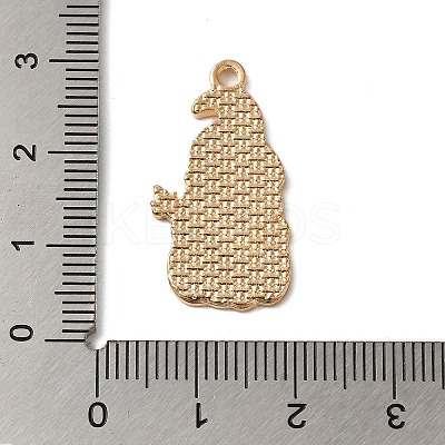 Thanksgiving Day Golden Tone Alloy Enamel Pendants ENAM-M002-02O-G-1