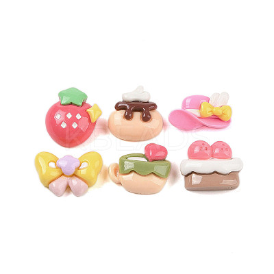 Opaque Resin Decoden Cabochons RESI-A036-04-1