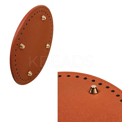 2Pcs 2 Colors PU Leather Knitting Crochet Bags Nail Bottom Shaper Pad DIY-SZ0001-83A-1