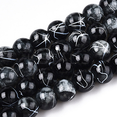 Drawbench Glass Round Beads GLAD-WH0001-01-03-1