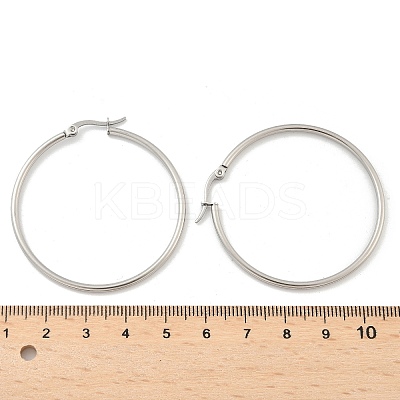 Tarnish Resistant 304 Stainless Steel Big Hoop Earrings EJEW-F105-06P-1