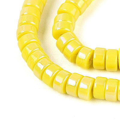 AB Color Plated Opaque Glass Beads Strands GLAA-T026-3x6mm-P12-1