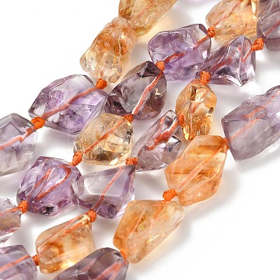 Natural Ametrine Beads Strands G-L634-A01-01-1