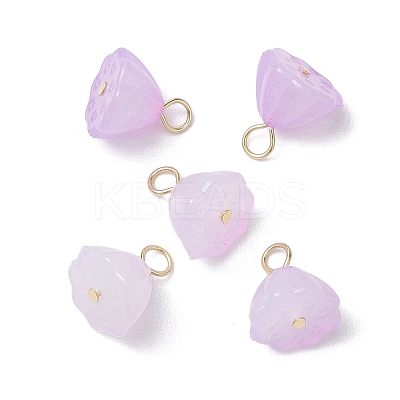 Acrylic Lotus Pendants PALLOY-JF02712-04-1