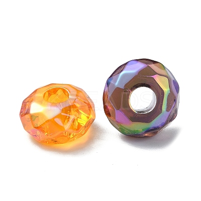 Transparent Acrylic European Beads OACR-E033-25-1