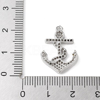 Brass Micro Pave Cubic Zirconia Pendants KK-C086-13P-02-1