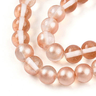 Baking Paint Transparent Glass Beads X1-DGLA-N011-8mm-04-1