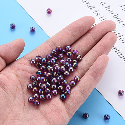 Transparent Acrylic Beads MACR-S370-B6mm-743-1