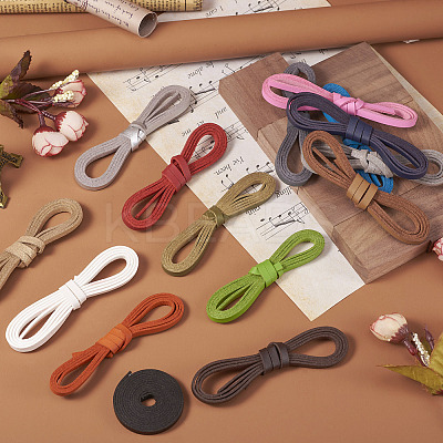 20 Strands 20 Colors Flat Imitation Leather Cord WL-TA0001-01-1