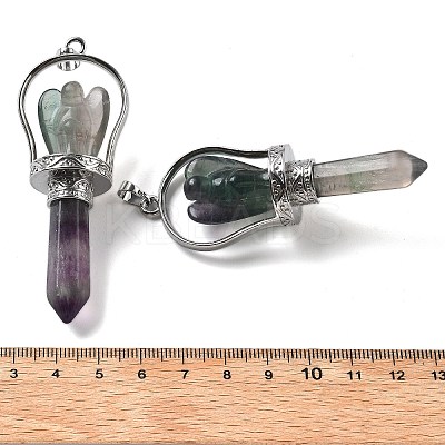 Natural Fluorite Pointed Big Pendants KK-H491-01P-05-1