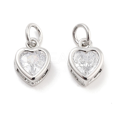 Brass Micro Pave Cubic Zirconia Pendants KK-P271-02P-B-1