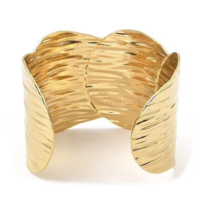 304 Stainless Steel Wide Cuff Bangles LS-BJEW-P302-12G-1