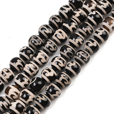 Tibetan Style dZi Beads Strands G-G328-A03-8mm-1