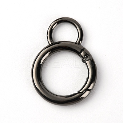 (Clearance Sale)Zinc Alloy Spring Gate Ring Clasps PALLOY-WH0085-43D-1
