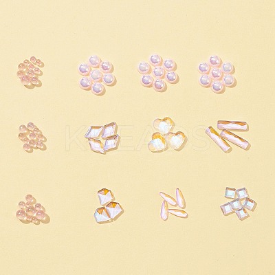 8 Style Glass Rhinestone Cabochons MRMJ-FS0001-02-1