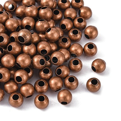 Brass Smooth Round Beads X-J0JXC042-1