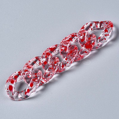 Transparent Spray Paint Acrylic Linking Rings TACR-Q276-001D-1