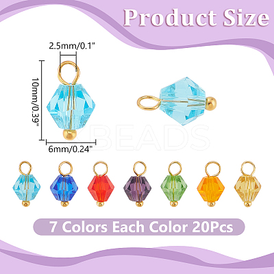 20 Sets Imitation Austrian Crystal Glass Pendants FIND-WR0011-76-1