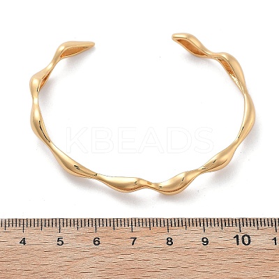Brass Cuff Bangles for Women BJEW-F482-10G-1