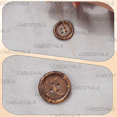 150Pcs 3 Styles 4-Hole Coconut Buttons DIY-CY0001-48-1