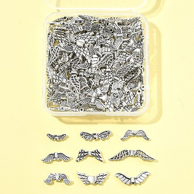 150Pcs 9 Styles Tibetan Style Alloy Beads FIND-FS0003-77-1
