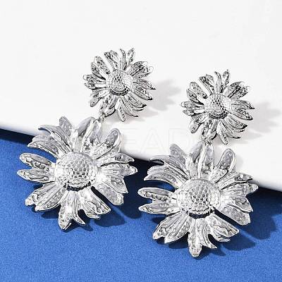 304 Stainless Steel Dangle Stud Earrings EJEW-G423-18P-1