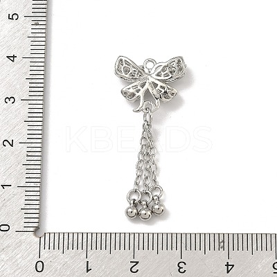 Brass Micro Pave Clear Cubic Zirconia Pendants KK-D228-02P-02-1