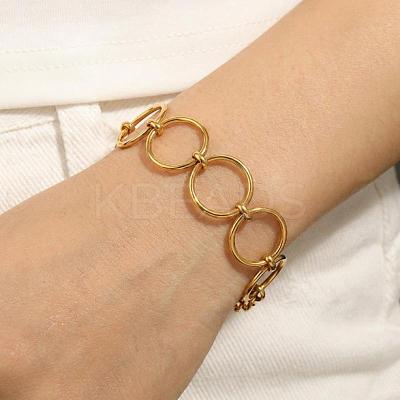 20MM 304 Stainless Steel Ring Link Chain Bracelets for Women GQ4302-1-1