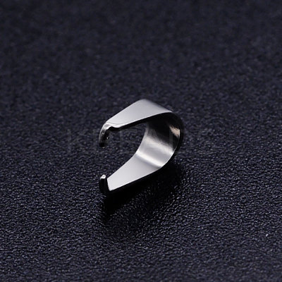 Tarnish Resistant 201 Stainless Steel Snap on Bails STAS-S105-JN470-1-9-1