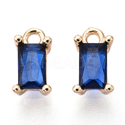 Brass Cubic Zirconia Charms LS-X1-KK-S350-367K-1