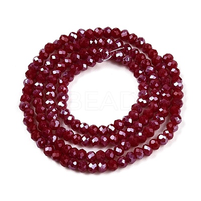 Electroplate Glass Beads Strands EGLA-A044-P1mm-A02-1