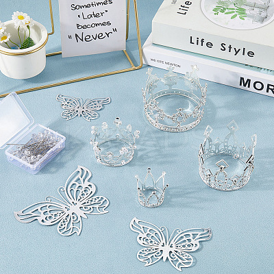 Crown Zinc Alloy Cake Decoration AJEW-CP0008-85G-1