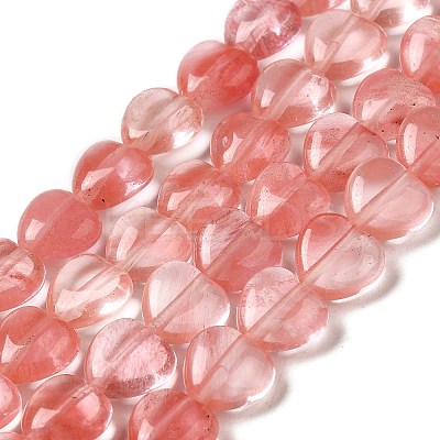 Synthetic Cherry Quartz Glass Beads Strands G-B022-20B-1