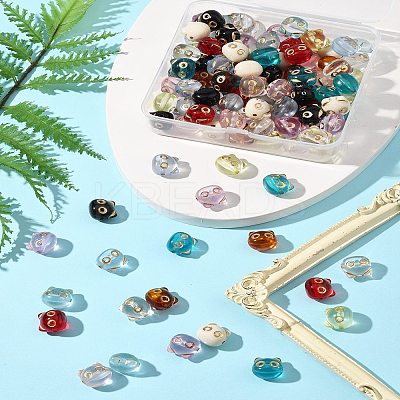 110Pcs 11 Colors Transparent Acrylic Beads MACR-FS0002-07-1