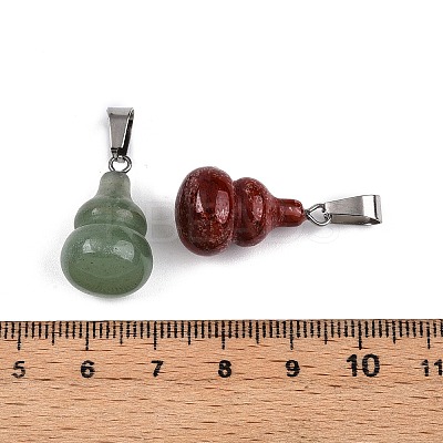 Natural & Synthetic Mixed Stone Gourd Pendants G-N344-08P-1