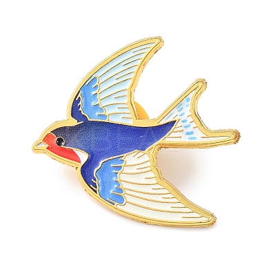 Golden Bird Enamel Pins JEWB-K031-01A-G-1
