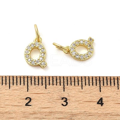 Brass Micro Pave Cubic Zirconia Pendants KK-M273-02G-Q-1