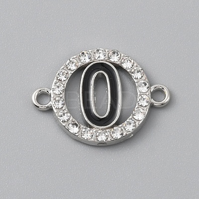 Zinc Alloy Crystal Rhinestone Connector Charms ALRI-WH0005-17O-P-1