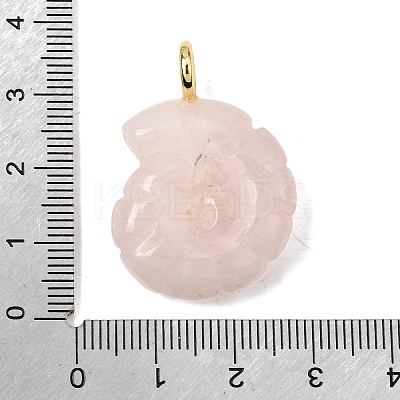 Natural Rose Quartz Carved Pendants X-G-C282-01K-1