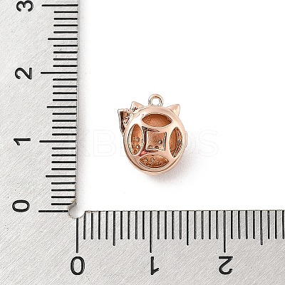 Brass Pave Cubic Zirconia Pendants LS-KK-E791-01RG-1