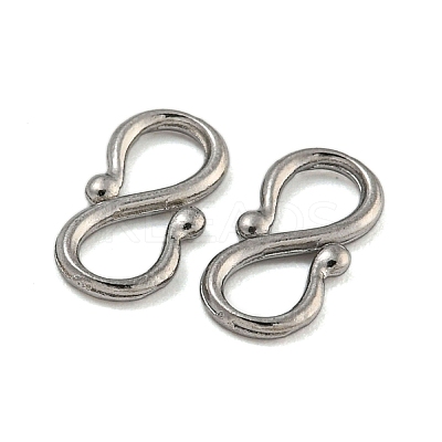 Non-Tarnish 304 Stainless Steel S-Hook Clasps STAS-U007-20A-P-1