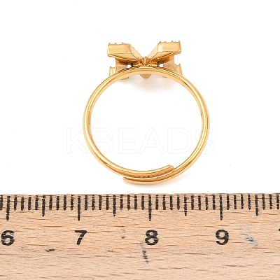 304 Stainless Steel Micro Pave Cubic Zirconia Cuff Open Rings RJEW-D336-01G-02-1