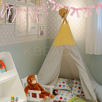 2 Styles Cloth Bowknot Banners AJEW-SP0002-70F-1