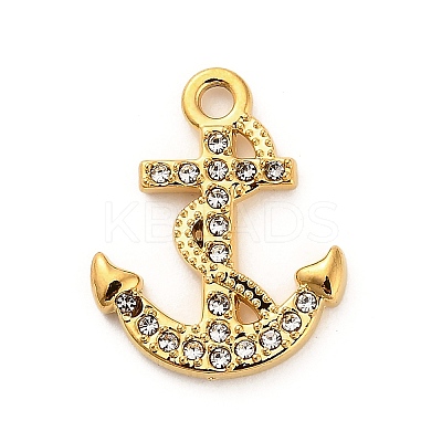 304 Stainless Steel Crystal Rhinestone Pendants STAS-P385-07A-G-1