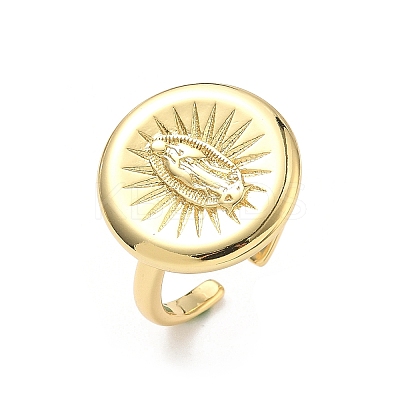 Brass Cuff Open Rings RJEW-C156-01G-1