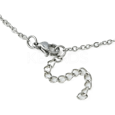 Tarnish Resistant 304 Stainless Steel Cable Chains Macrame Pouch Empty Stone Holder for Pendant Necklaces Making NJEW-TA00084-01-1