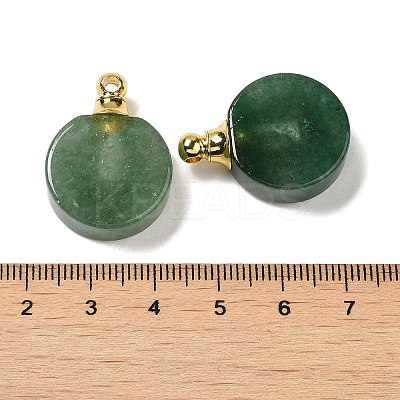 Natural Green Aventurine Perfume Bottle Pendants G-Z039-02G-04-1